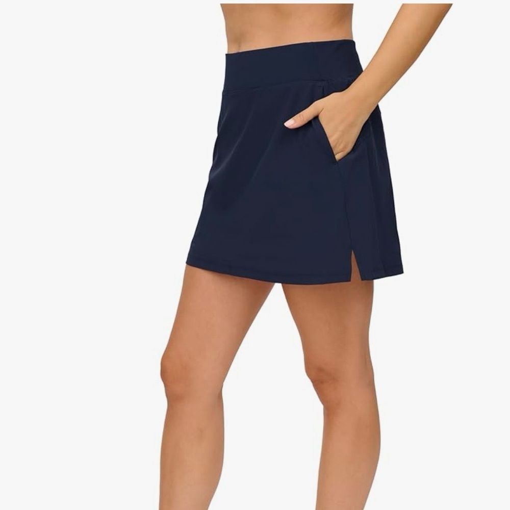 90 Degree By Reflex Womens Lightstreme Tennis Skort Navy Blue Size XS